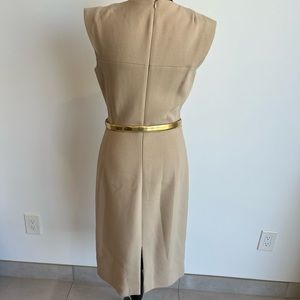 Michael Kors limited edition classic dress with gold metallic belt.